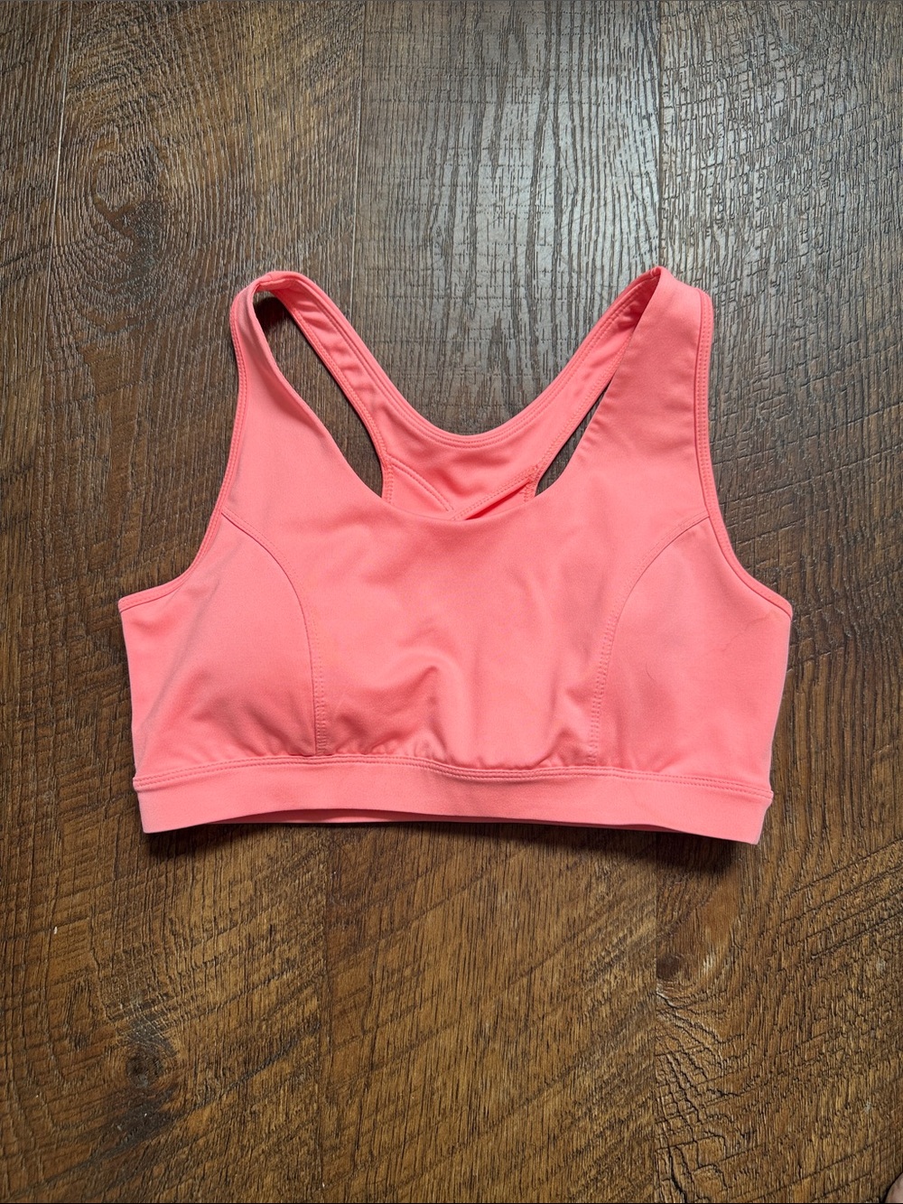 Supportive Coral Racerback Sports Bra